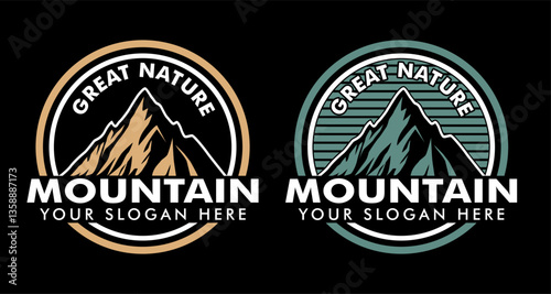 mountain adventure hiking expedition vintage hipster retro logo badge label sticker element design design Perfect for apparel prints, posters