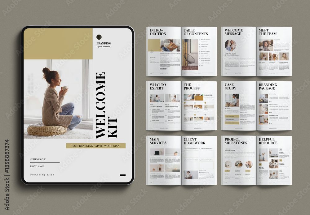 Digital Welcome Kit Template Stock Template | Adobe Stock