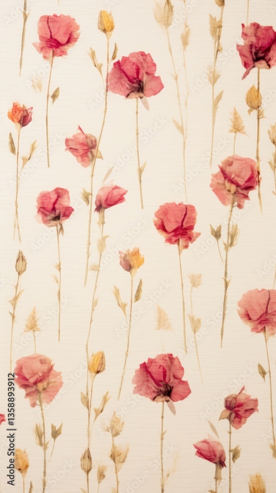 Obraz premium Pressed moss roses wallpaper flower backgrounds pattern.