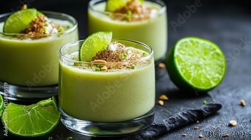 Green lime and soft almonds on a pure gentle base