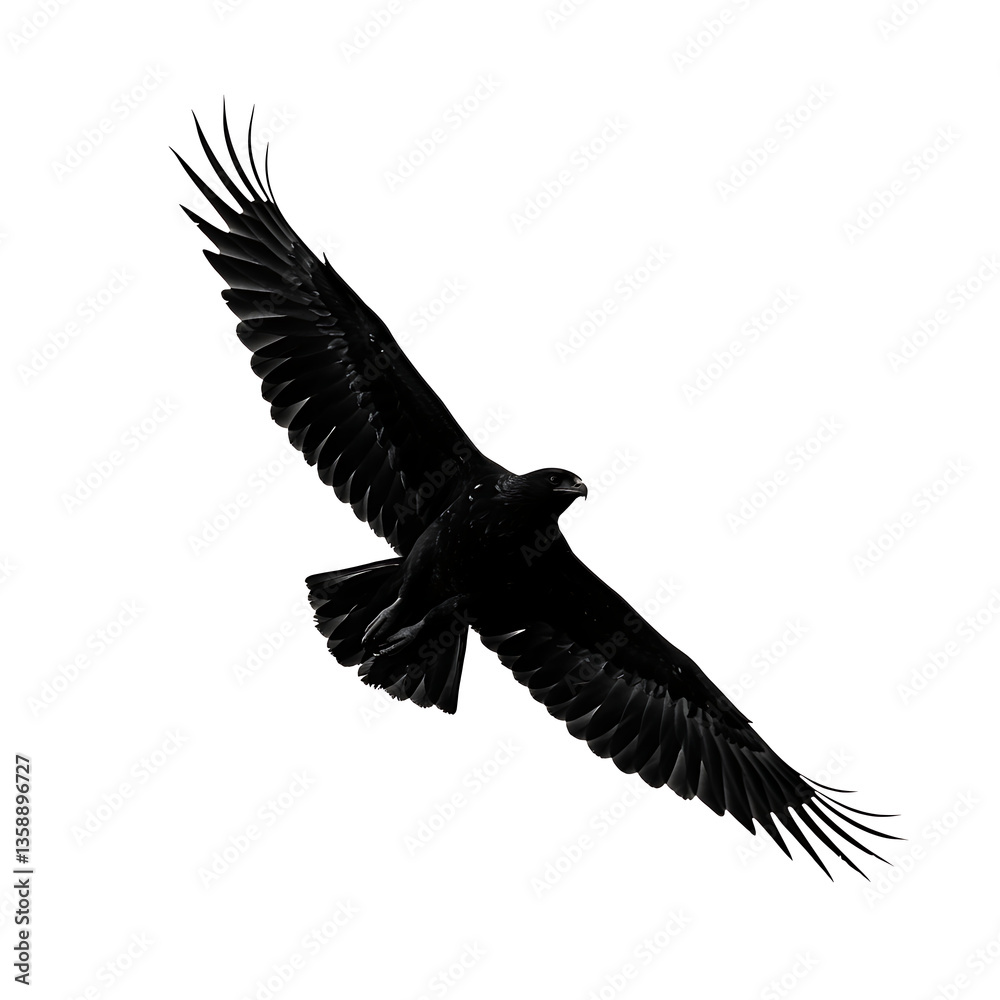 Obraz premium Horned Eagle Silhouette