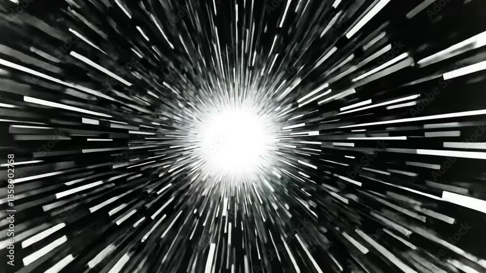 High Speed Light Streaks In Abstract Motion Background With Black And White Radial Blur Effect High Speed Light Streaks In Abstract Motion Background With Black And White Radial Blur Effect