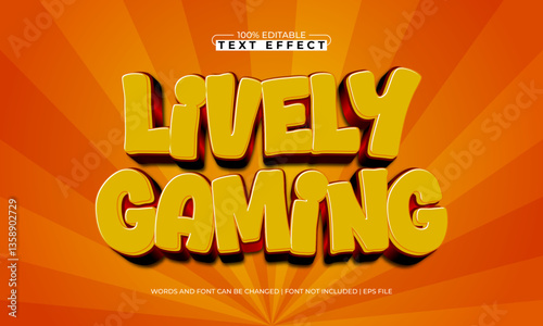 lively gaming editable text effect with a play and joyful text style