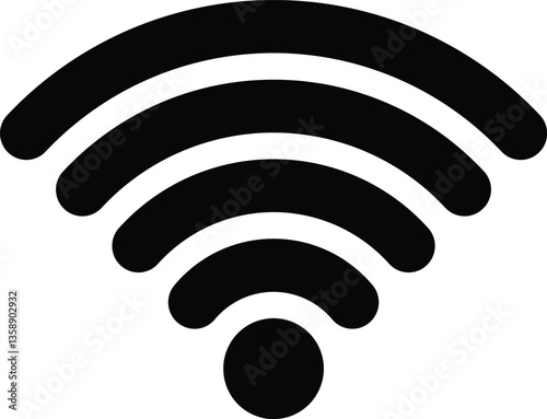 A Simple WIFI Logo Icon Vector Illustration. WIFI Signal Icon Vector Illustration.