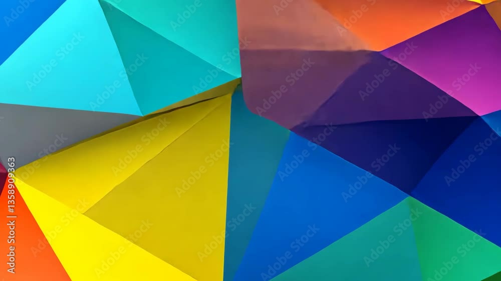 Vibrant Abstract Triangular Mosaic Pattern With Spectrum of Colors and Geometric Design Vibrant Abstract Triangular Mosaic Pattern With Spectrum of Colors and Geometric Design