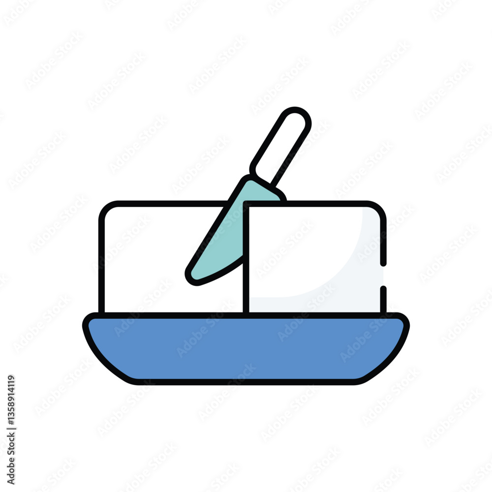 Butter vector icon stock illustration Butter vector icon stock illustration