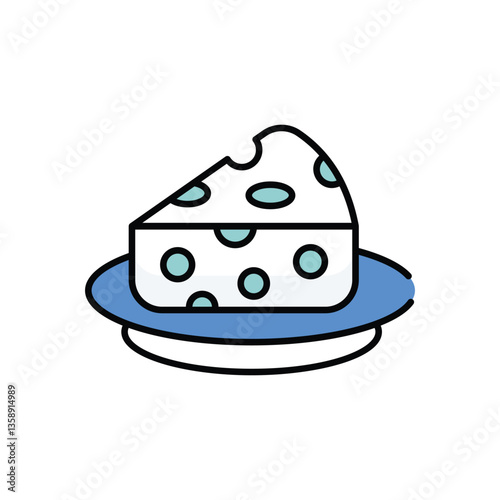 Cheese vector icon stock illustration