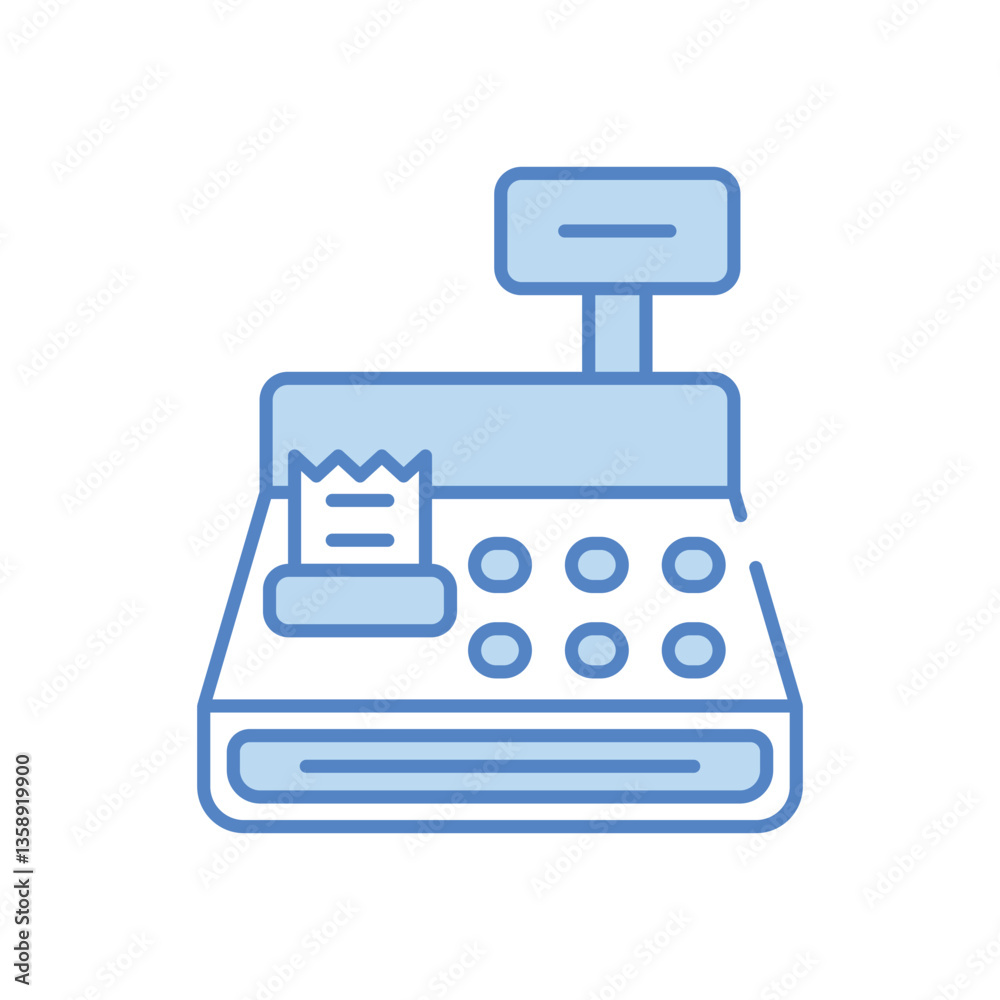 Fototapeta premium Cashier Machine vector icon stock illustration