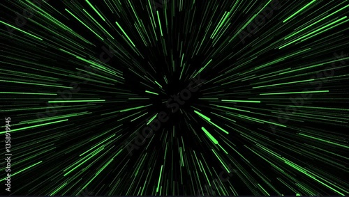 Futuristic hyperspace speed tunnel animation