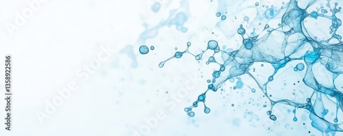 vibrant splash of blue water droplets creates dynamic and refreshing background, perfect for various design projects