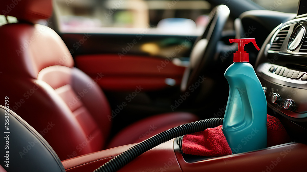 custom made wallpaper toronto digitalCleaning supplies in a luxury car interior with red leather seats and vibrant colors