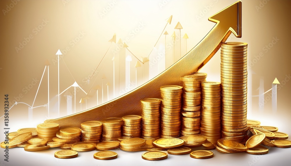 Growth money graph financial business success finance graph stock profit investment chart. ( Generated with AI ) Growth money graph financial business success finance graph stock profit investment chart. ( Generated with AI )