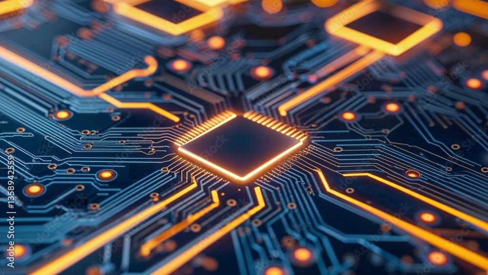 Electronic chip technology on a printed circuit board Electronic chip technology on a printed circuit board