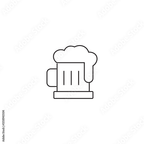 single outline icons beer related to food and drink. linear icons collection. editable stroke. vector illustration