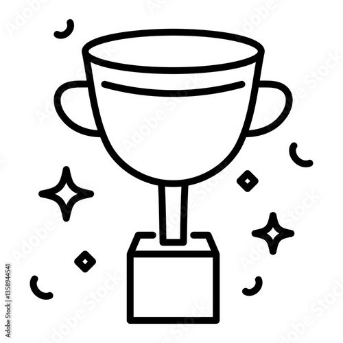 Trophy icon, symbolizing victory, achievement, and success in competitions and championships