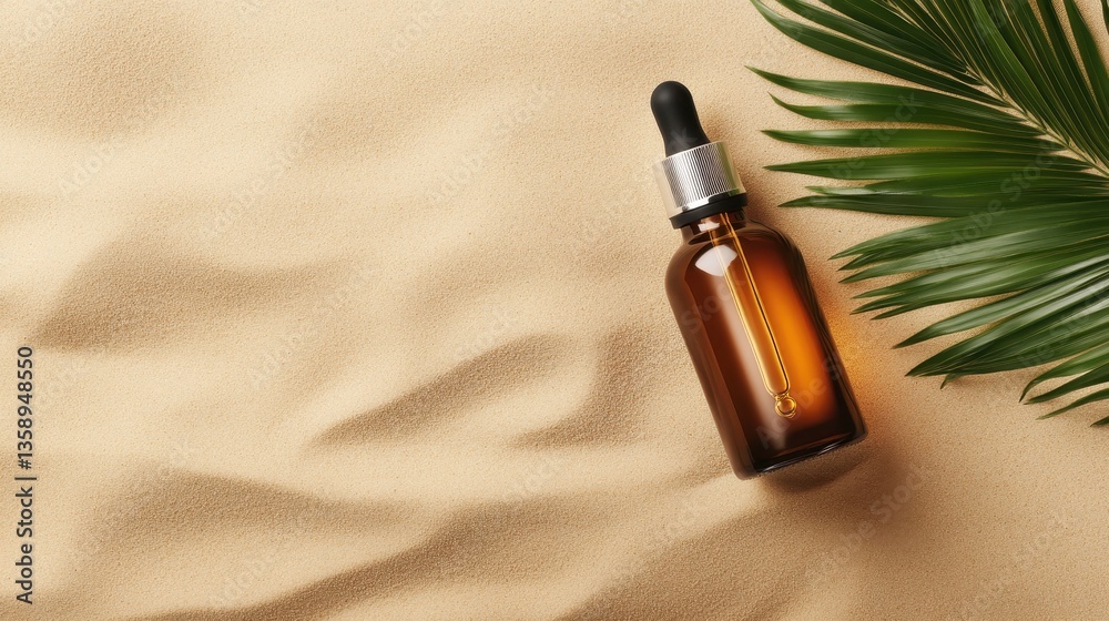 Set against soft sand, this enchanting amber bottle with a luxurious dropper captures the essence of nature and elegance, perfect for skincare enthusiasts and natural product lovers. Set against soft sand, this enchanting amber bottle with a luxurious dropper captures the essence of nature and elegance, perfect for skincare enthusiasts and natural product lovers.