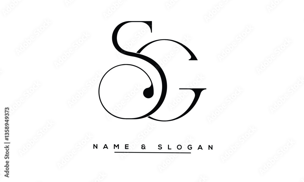 SG, GS Abstract Letters Logo Monogram