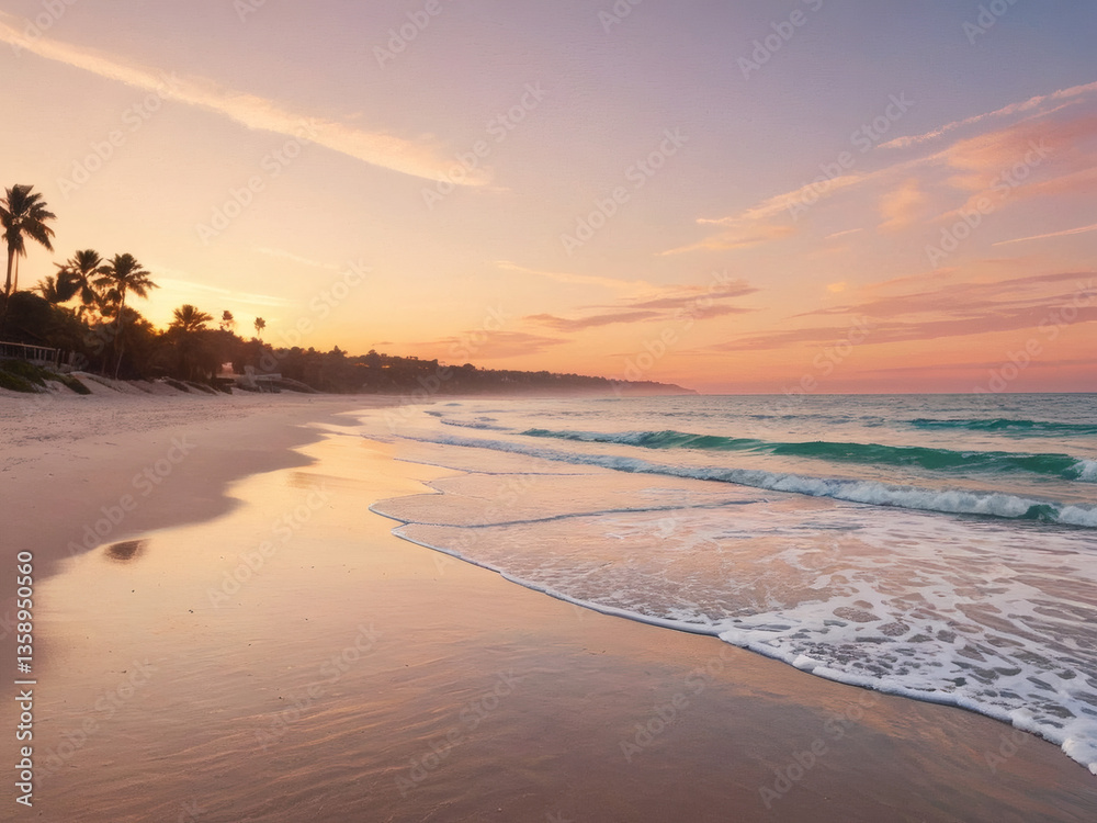 Fototapeta premium sunset on the beach