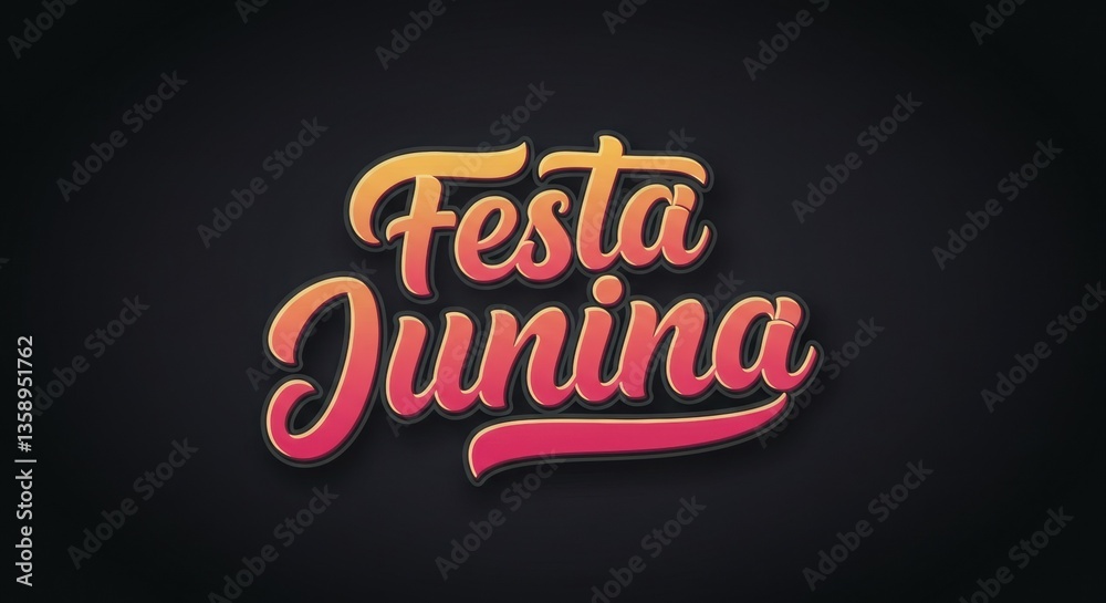 Obraz premium Fiesta Junina graphic design.