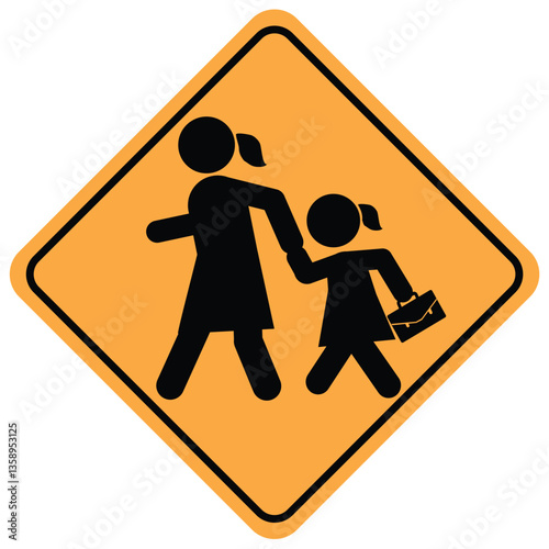 school warning sign. School Label Design Elements Vector