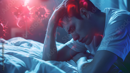Illustration Conceptualizing the Physical and Psychological Symptoms of Xanax Withdrawal