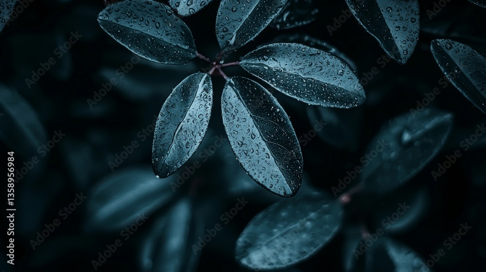 Dark abstract leaves in moody lighting captured in monochromatic macro composition emphasizing texture contrast pattern and symbolic visual depth of nature in emotional natural balance Dark abstract leaves in moody lighting captured in monochromatic macro composition emphasizing texture contrast pattern and symbolic visual depth of nature in emotional natural balance