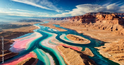 Colorado River Merges with Lake Mead