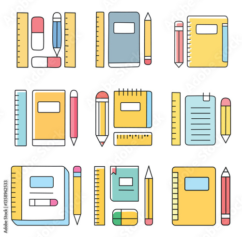 Colorful Educational Stationery Set for Back to School