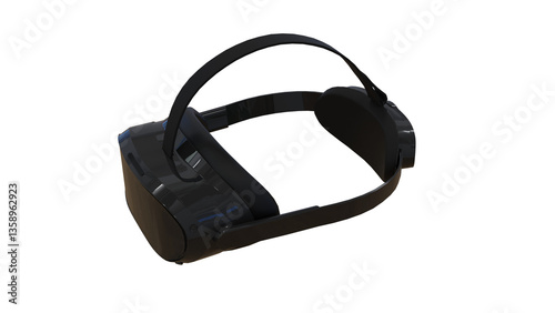 Futuristic VR Headset – Immersive Virtual Reality Glasses for Gaming & Entertainment transparent or white background