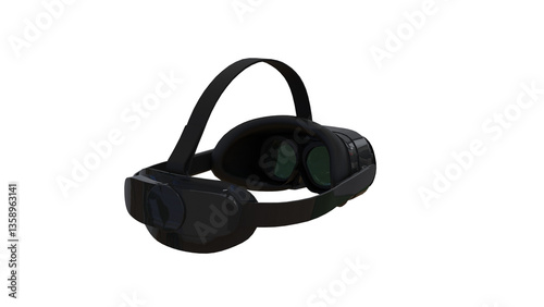 Futuristic VR Headset – Immersive Virtual Reality Glasses for Gaming & Entertainment transparent or white background