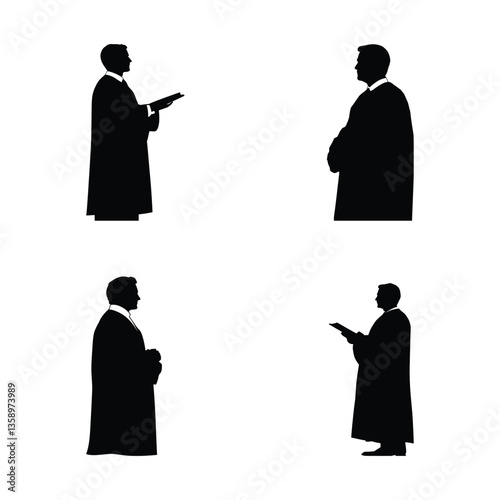 Wallpaper Mural Judge black silhouette isolated on white background Torontodigital.ca