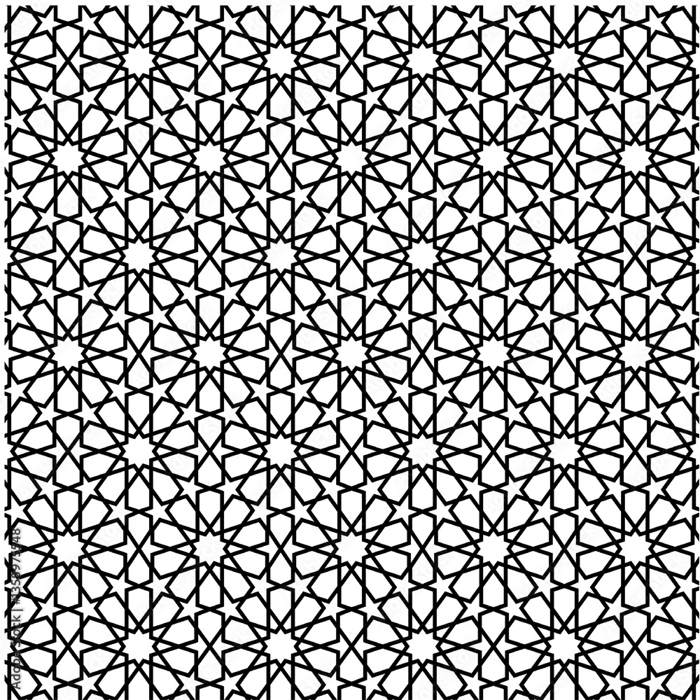 Fototapeta premium seamless monochrome pattern