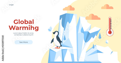 Global warming vector illustration. Ecological threads unravel in tapestry global warming, consequence relentless co2 emissions Conservation, rallying cry against environmental degradation, echoes