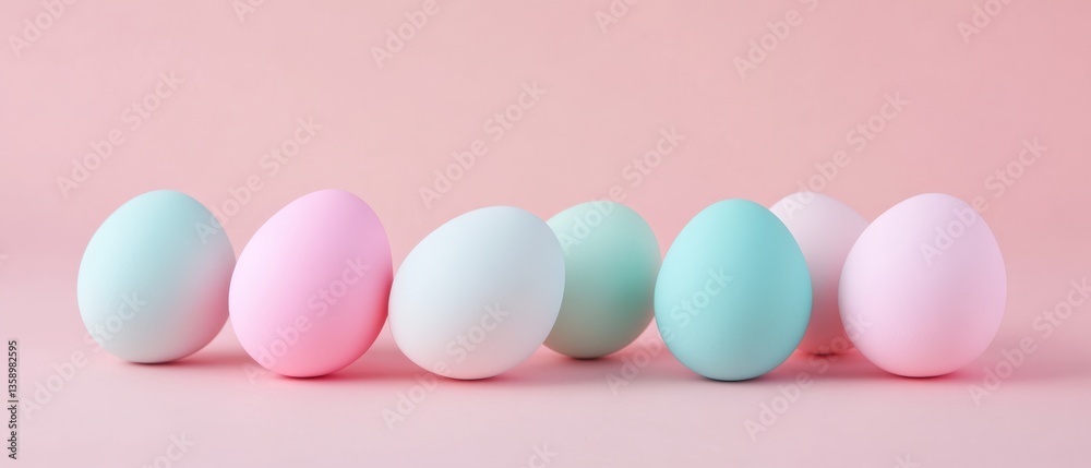 Fototapeta premium Pastel colored easter eggs