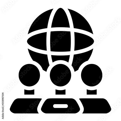 Global Customer Solid Icon