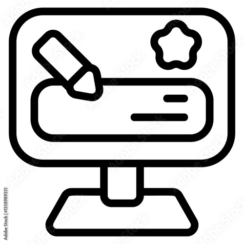 Review Line Icon