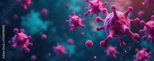 Abstract background with colorful medical substance and molecules,  research,  DNA
