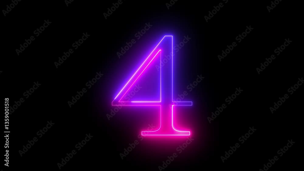 4 taxt Animation of glowing neon Pink and blue color number text animation . pink and blue neon number Four.shiny, symbol, technology, text, 4 taxt Animation of glowing neon Pink and blue color number text animation . pink and blue neon number Four.shiny, symbol, technology, text,