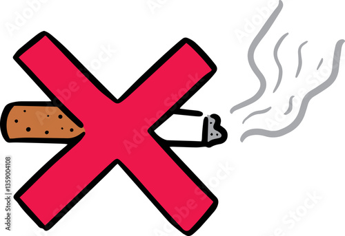 Illustration of no smoking sign