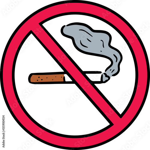 Illustration of no smoking sign
