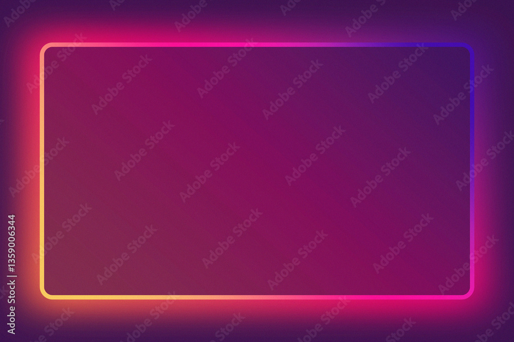 Neon frame for your design in red and yellow colors Neon frame for your design in red and yellow colors