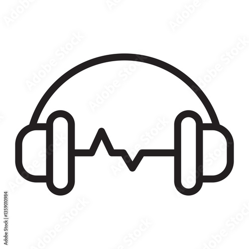 Rap Cipher Circle   Vector Line Icon Design