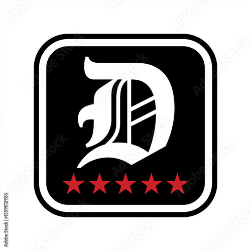 vector d logo design for your brand