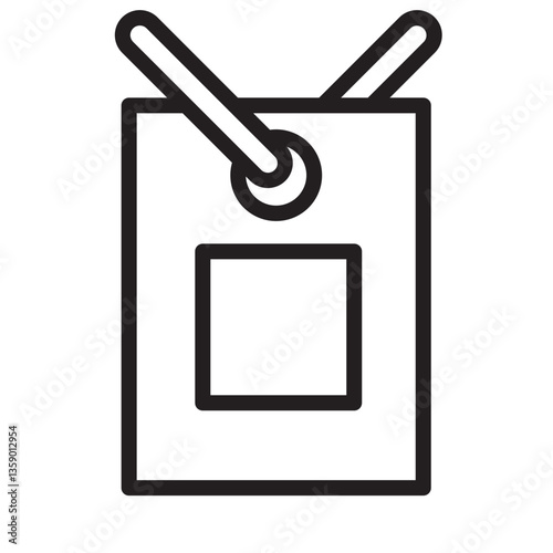 Rap Show Backstage Pass   Vector Line Icon Design