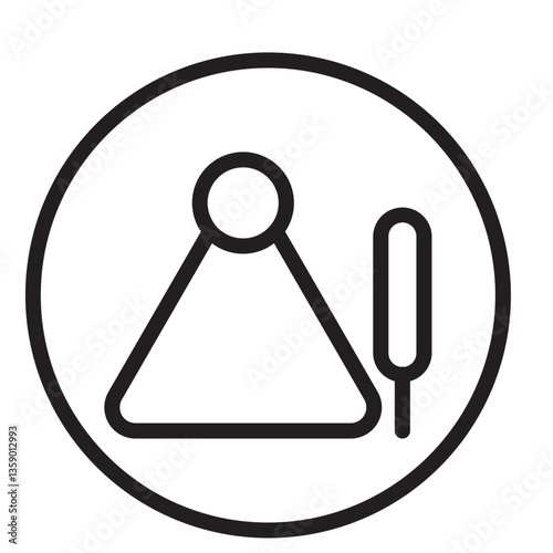 Urban Rap Scene   Vector Line Icon Design