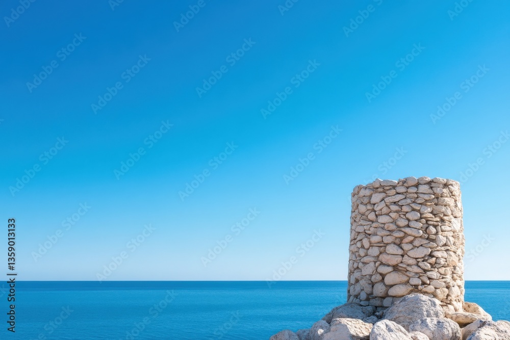 Stone tower by the sea Stone tower by the sea