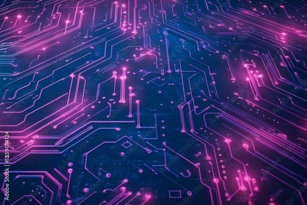 Intricate Glowing Circuit Board Design: A Futuristic Technology Abstract Intricate Glowing Circuit Board Design: A Futuristic Technology Abstract