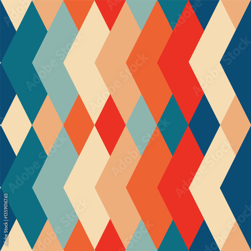 Adobe Illustrator Artwork,Seamless Pattern, Vector color pattern. Geometric tile.