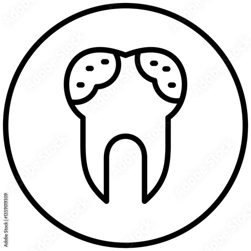 Tooth Decayed Icon Style