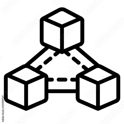 Blockchain Line Icon